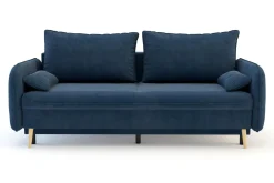 Sofa granatowa VAMOS nóżki buk