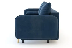 Sofa granatowa VAMOS nóżki buk