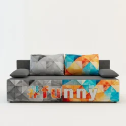 Dzieci Milo Sofa młodzieżowa z kolorowym nadrukiem FUN
