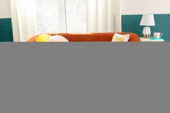 Sofa na wysokich nóżkach ruda OLIVIO