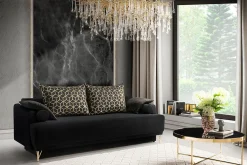 Milo Sofa na złotych nogach rozkładana LAUREN