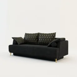 Milo Sofa na złotych nogach rozkładana LAUREN