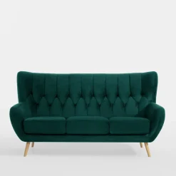 Impresti Sofa 3-osobowa ciemnozielona KELSO