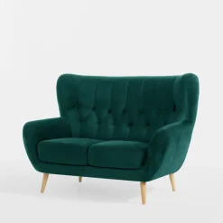 Sofy|Impresti Sofa 2-osobowa ciemnozielona KELSO