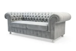 Sofy|Inspire Sofa 3-osobowa jasnoszara CHESTER