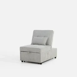 Dzieci inny Sofa 1-osobowa rozkładana szara WINSLO