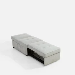 Dzieci inny Sofa 1-osobowa rozkładana szara WINSLO