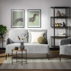 Sofy|inny Sofa 2-osobowa szara MANILI