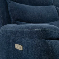 Sofa 3-osobowa z funkcją relaks niebieska ZATRI