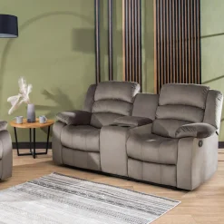 Sofy| Sofa 2-osobowa z funkcją relaks i barkiem ZOLKA