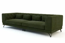 Instilo Sofa pikowana oliwkowa TOTTI