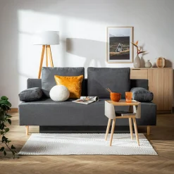 Exline Sofa rozkładana antracyt TREVISO
