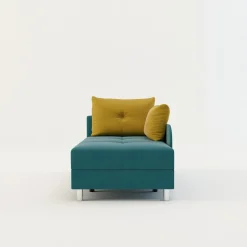 Sofy|Sofy| Sofa rozkładana niebiesko-żółta LETTO lewa