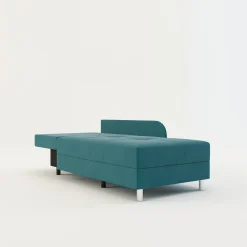 Sofy|Sofy| Sofa rozkładana niebiesko-żółta LETTO lewa