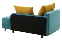Sofy|Sofy| Sofa rozkładana niebiesko-żółta LETTO lewa