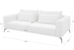 Sofy|Instilo Sofa rozkładana 3-osobowa beżowa AVIGNON