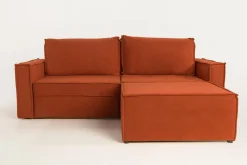 Sofy| Sofa rozkładana 3-osobowa ceglasta METIS