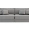 Sofy| Sofa rozkładana 4-osobowa MARKOS jasnoszara
