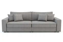 Sofy| Sofa rozkładana 4-osobowa MARKOS jasnoszara