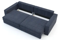 Sofy| Sofa rozkładana 4-osobowa MARKOS ciemnoniebieska