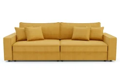 Sofa rozkładana 4-osobowa MARKOS musztardowy