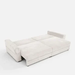 Sofy| Sofa rozkładana 4-osobowa NOEMI kremowy