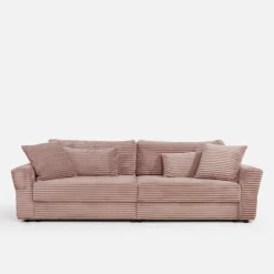 Sofy| Sofa rozkładana 4-osobowa NOEMI pudrowy róż