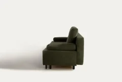 Sofy|Exline Sofa rozkładana 3-osobowa oliwkowa ARIEL