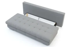 Sofy| Sofa rozkładana 3-osobowa szara PRATO