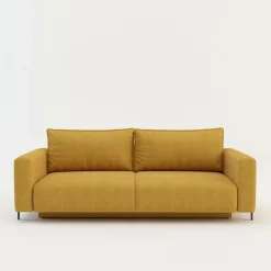 Exline Sofa rozkładana 3-osobowa żółta ARELLA