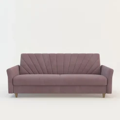 Sofa rozkładana różowa NICEA