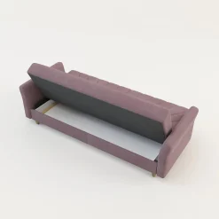 Sofa rozkładana różowa NICEA