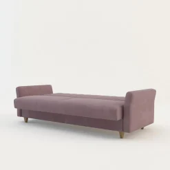 Sofa rozkładana różowa NICEA