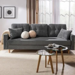 Sofy|inny Sofa rozkładana szara AURA