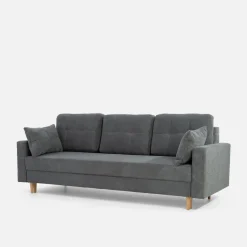 Sofy|inny Sofa rozkładana szara AURA
