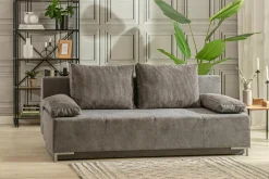 Sofy| Sofa rozkładana szara ELBA