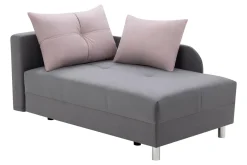 Sofy|Sofy| Sofa rozkładana szaro-różowa LETTO lewa