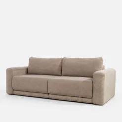 inny Sofa rozkładana sztruksowa beżowa URBAN