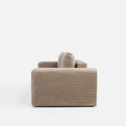 inny Sofa rozkładana sztruksowa beżowa URBAN