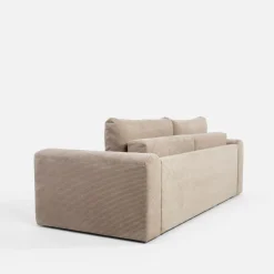 inny Sofa rozkładana sztruksowa beżowa URBAN