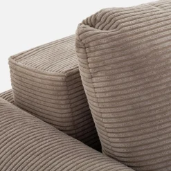 inny Sofa rozkładana sztruksowa beżowa URBAN
