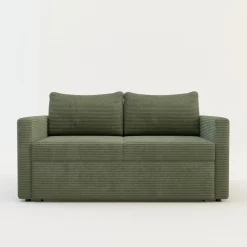 Dzieci Sofa rozkładana sztruksowa zielona SOFI