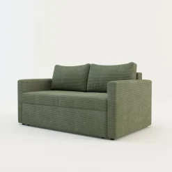 Dzieci Sofa rozkładana sztruksowa zielona SOFI