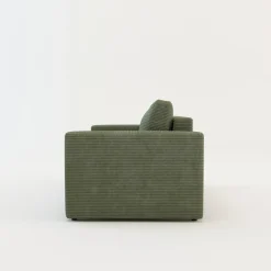 Dzieci Sofa rozkładana sztruksowa zielona SOFI