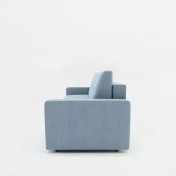 Sofa rozkładana z pikowaniem szaroniebieska LILA