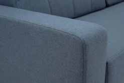 Sofa rozkładana z pikowaniem niebieska LILA