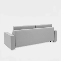 Sofy| Sofa rozkładana z pikowaniem jasnoszara LILA
