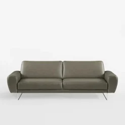 Trend Line Sofa skórzana 3 osobowa SPRING szara