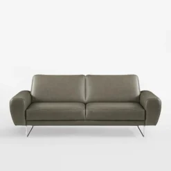 Sofy|Trend Line Sofa skórzana 2 osobowa SPRING szara