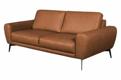 Trend Line Sofa skórzana brązowa 3 os SPRING